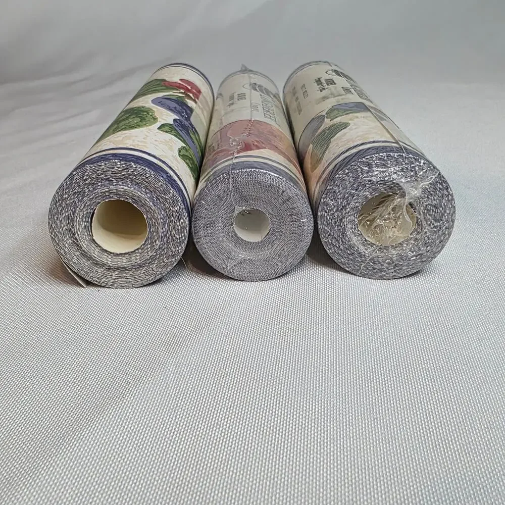 The Longaberger Co. Border 5 yds Prepasted Fruit Medley 3 Rolls Made in USA